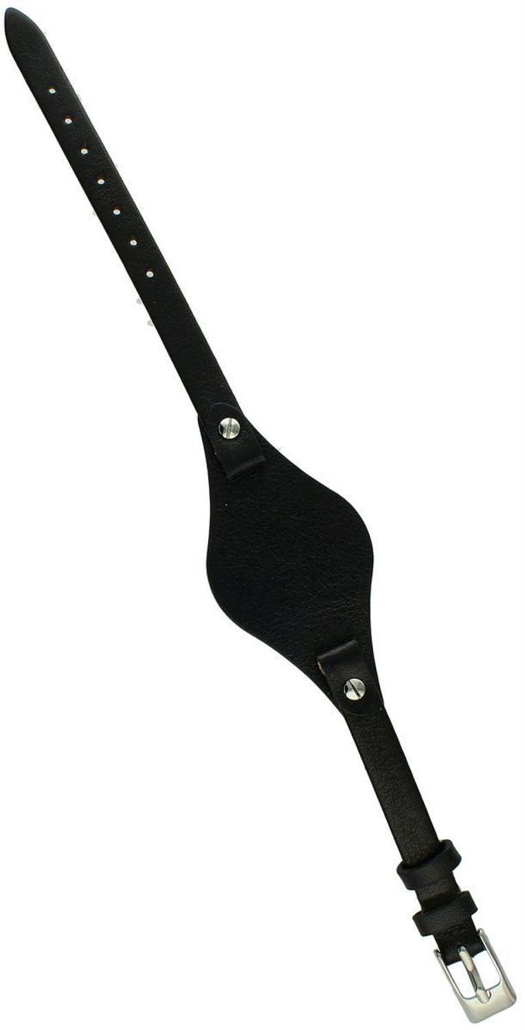 Czarny pasek do zegarka Timemaster 129323948. Długość 22 cm, szerokość przy mocowaniu 8 mm, podkładka 3,2 cm. Wyposażony w sprzączkę stalową w srebrnym kolorze – idealny do codziennego użytku.1.jpg